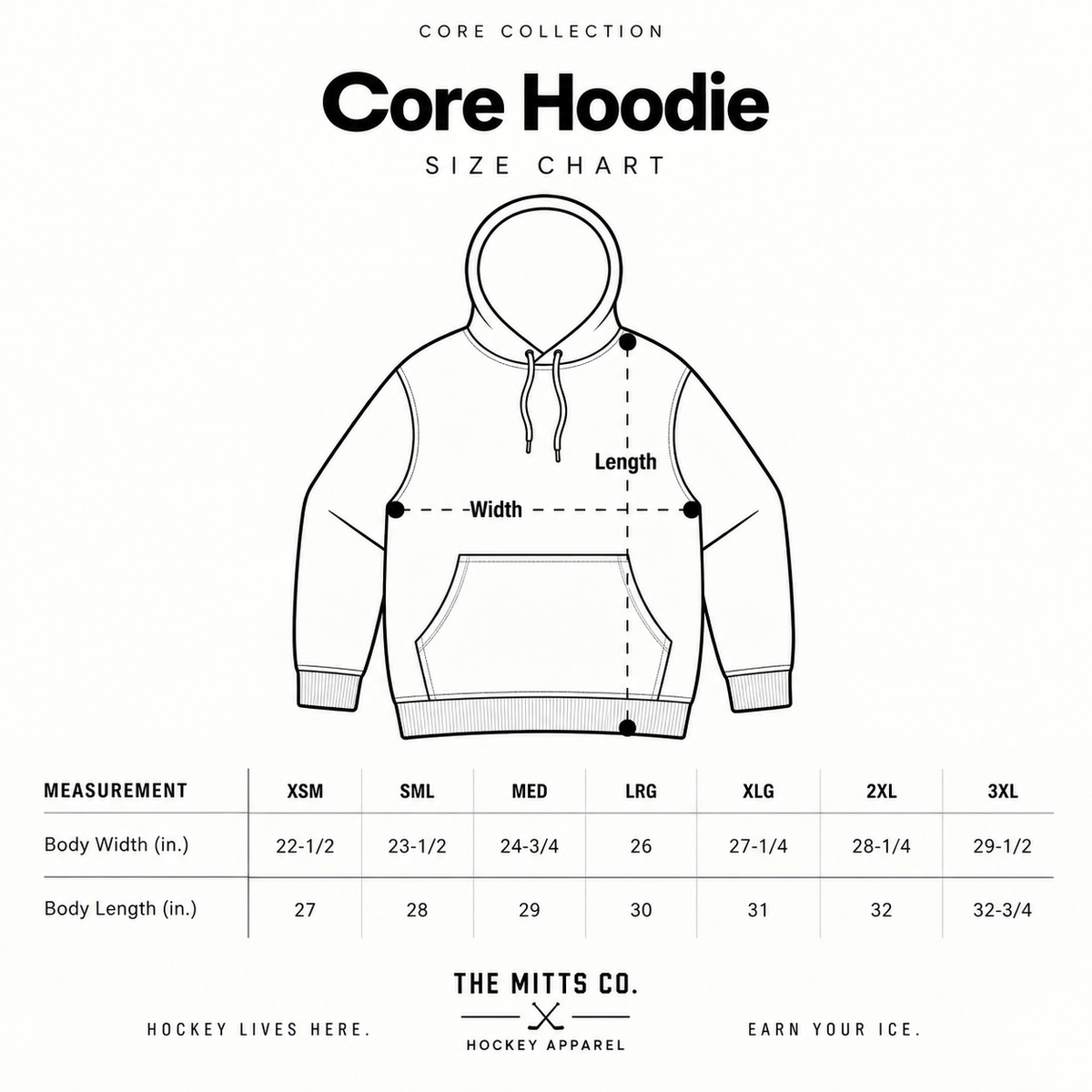 Product size guide